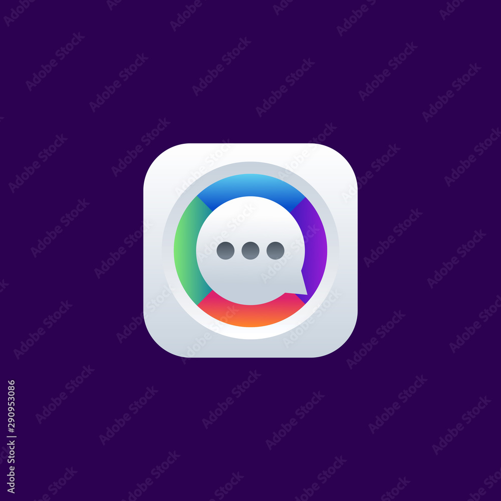 chat app icon design vector illustration chat app icon design vector illustration