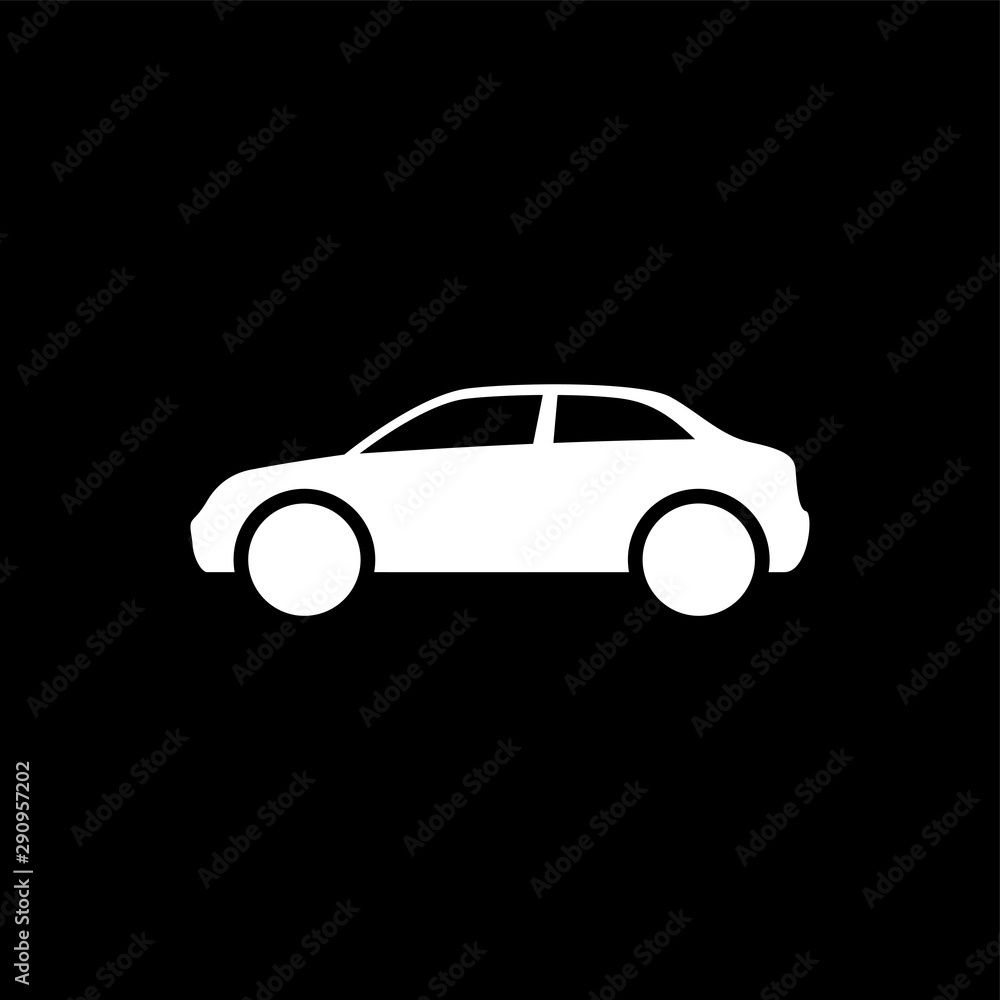 Car body icon simple flat style illustration