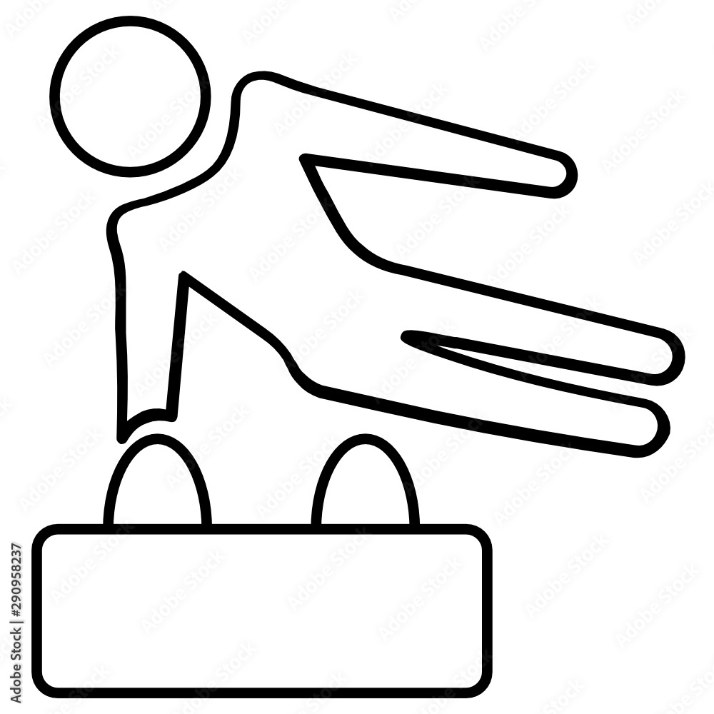 gym exercise style pose vector icon