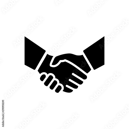 Handshake icon simple vector illustration. Deal or partner agreement symbol. Handshake sign. Hands meeting image