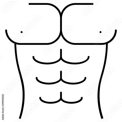 six packs belly exercise gym vector icon