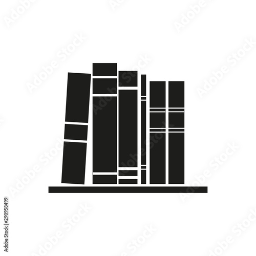 bookshelf icon. flat illustration of bookshelf - vector icon. bookshelf sign symbol