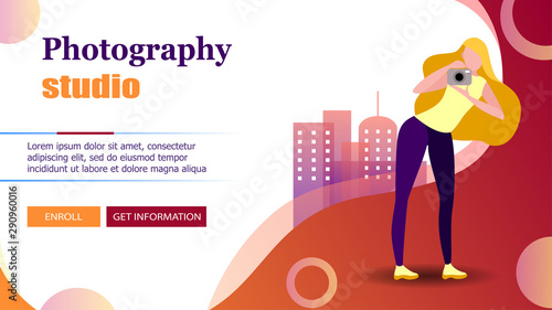 Banner or web page design for photography studio or courses