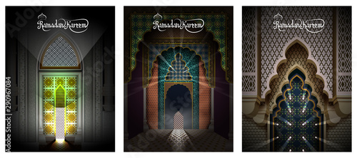 easy to edit vector illustration of Islamic celebration background with text Ramadan Kareem