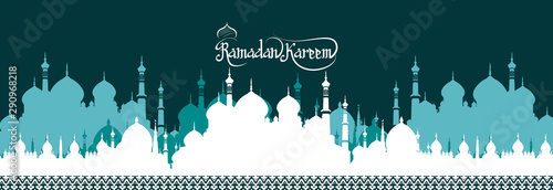 easy to edit vector illustration of Islamic celebration background with text Ramadan Kareem