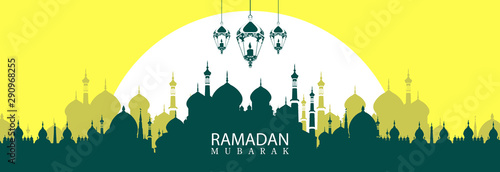 easy to edit vector illustration of Islamic celebration background with text Ramadan Kareem