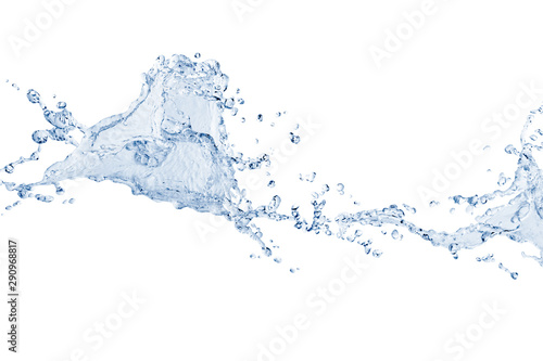 Water splash isolated on white background, water