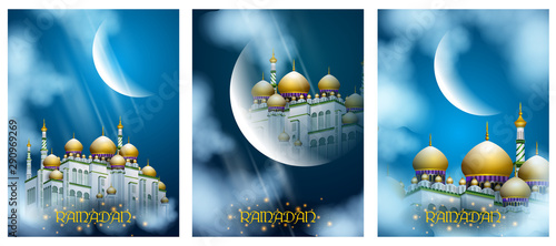 easy to edit vector illustration of Islamic celebration background with text Ramadan Kareem