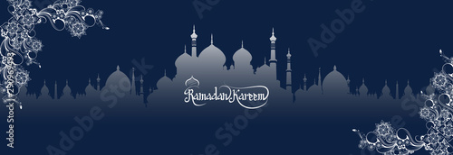 easy to edit vector illustration of Islamic celebration background with text Ramadan Kareem