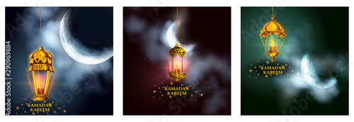 easy to edit vector illustration of Islamic celebration background with text Ramadan Kareem