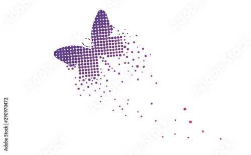 icona, farfalla, digitale, pixel, 