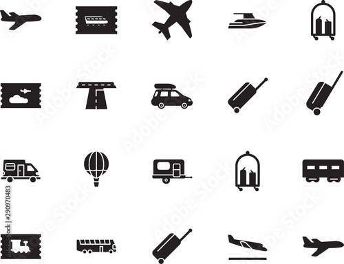holiday vector icon set such as: icons, landing, race, arrivals, modern, motorhome, stop, circle, ocean, price, road, basket, leisure, smart, asphalt, abstract, outdoor, map, boat, side, vessel
