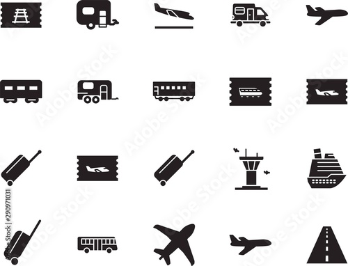 holiday vector icon set such as: life, navigation, bus, icons, motorhome, street, control, minimal, water, school, shipping, sport, sea, highway, liner, public, coach, wave, smart, cruiser, rv