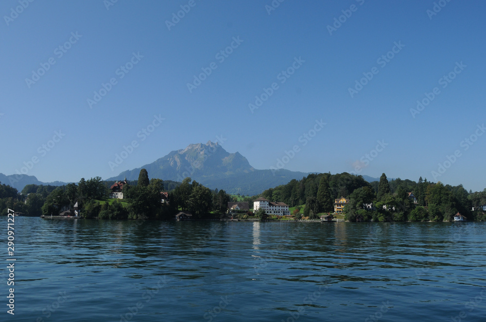 Switzerland: Lake Lucerne Cruise at the foot of Mount Bürgenstock
