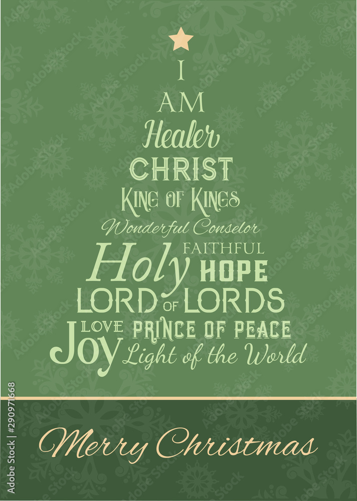 Fototapeta premium vector illustration of a Merry Christmas greeting card, Christmas background, vertical orientation.