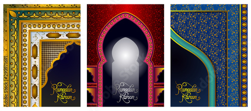 easy to edit vector illustration of Islamic celebration background with text Ramadan Kareem
