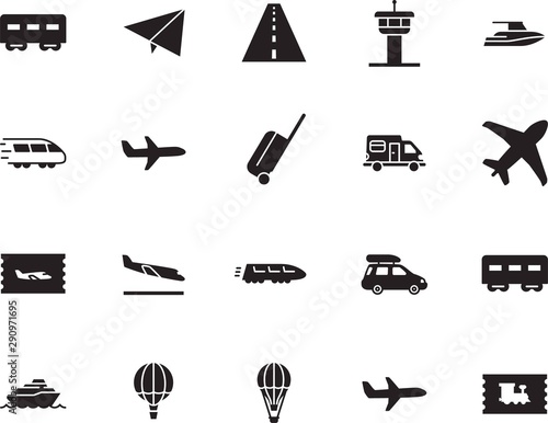 holiday vector icon set such as  tower  start  template  terminal  art  building  truck  abstract  street  caravan  aeroplane  path  tickets  leisure  voyage  toy  shipping  home  controller  yacht