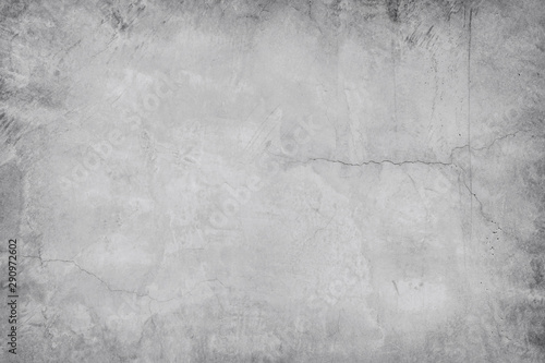 Old grungy texture  white grey color concrete cement wall with detail of rough stucco and crack for background and design art work.