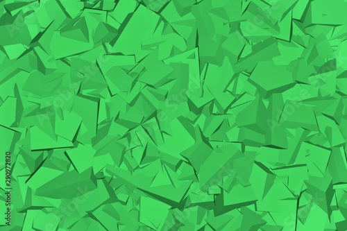 Green saturation abstract background of cubes