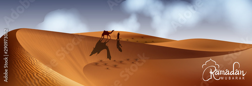 easy to edit vector illustration of Islamic celebration background with text Ramadan Kareem