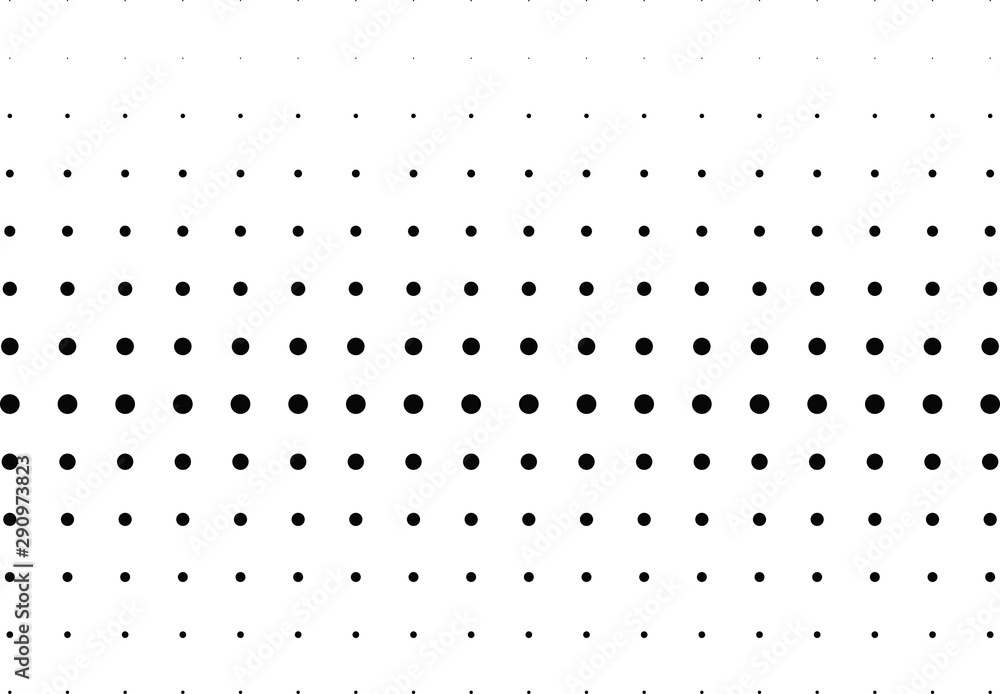 Abstract halftone dotted background. Monochrome pattern with dot and circles.  Vector modern futuristic texture for posters, sites, business cards, cover postcards, interior design, labels, stickers.