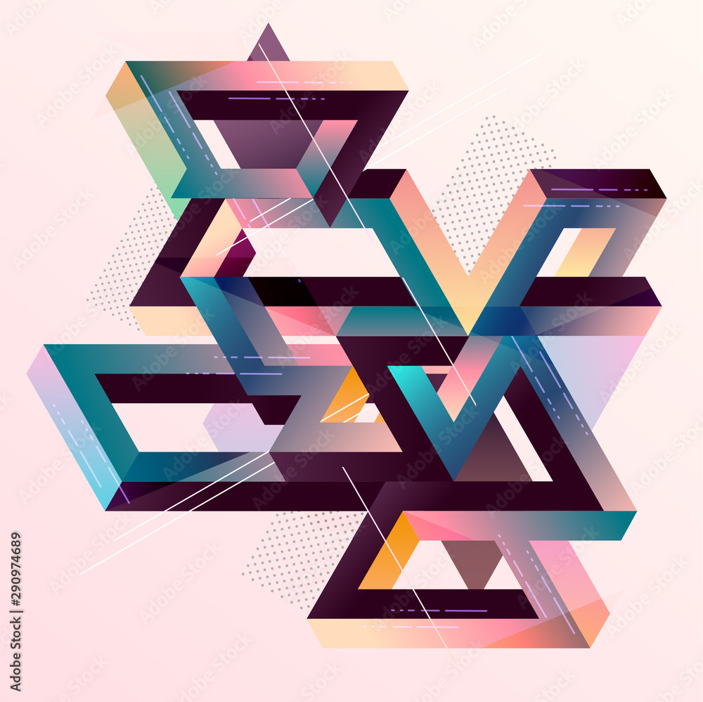 Abstract multicolor geometrical composition Abstract multicolor geometrical composition