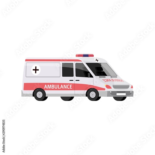 Wallpaper Mural Ambulance car with a siren, medical transport in an emergency. Torontodigital.ca