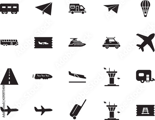 holiday vector icon set such as: fast, family, subway, luxury, life, avenue, side, stop, metal, path, asphalt, race, landing, sport, highway, front, marine, coach, cruise, case, stripe, box, camping