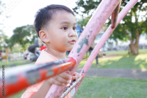 little asian boy on playground © pratan28
