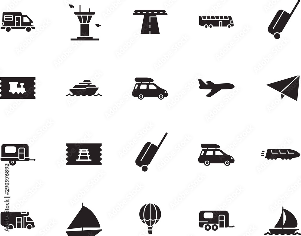 Fototapeta premium holiday vector icon set such as: balloon, activity, basket, stop, stripe, luxury, path, tower, street, hot, subway, control, abstract, wing, wagon, up, rail, highway, terminal, mail, cruiser