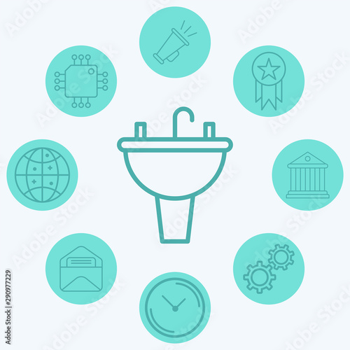 Basin vector icon sign symbol