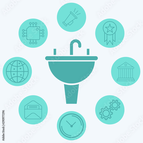 Basin vector icon sign symbol