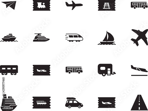 holiday vector icon set such as: bag, avenue, subway, tourist, highway, roof, luggage, automobile, smart, mail, icons, wing, car, caravan, abstract, motion, vessel, aeroplane, family, carriage, front
