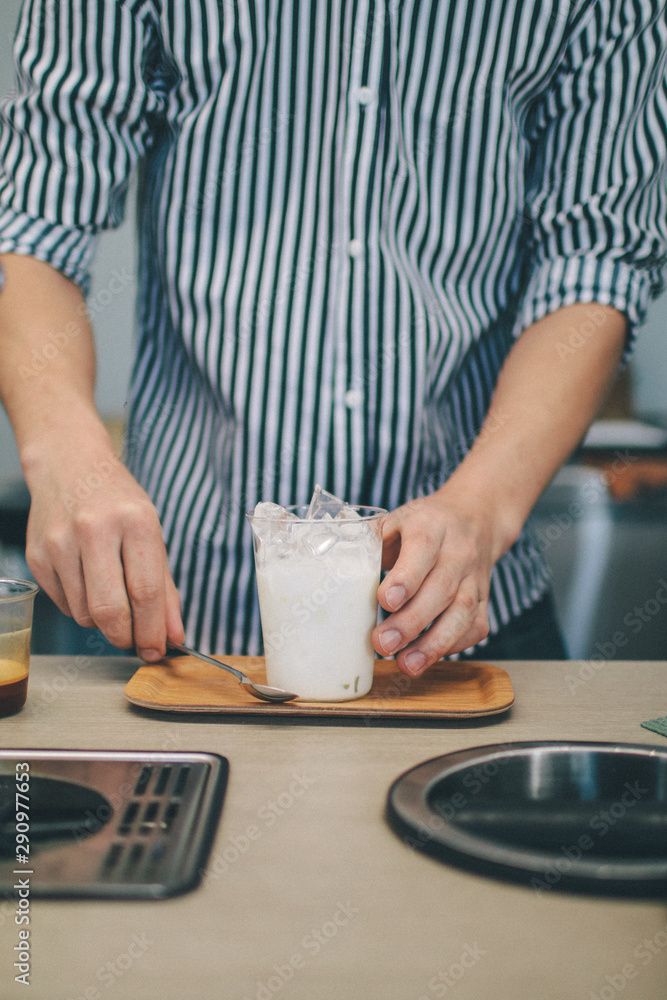 Natural homemade fresh milk in a glass . Healthy food for breakfast in man hands. Natural homemade fresh milk in a glass . Healthy food for breakfast in man hands.