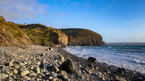View of the beach at Druidston Haven in Pembrokeshire