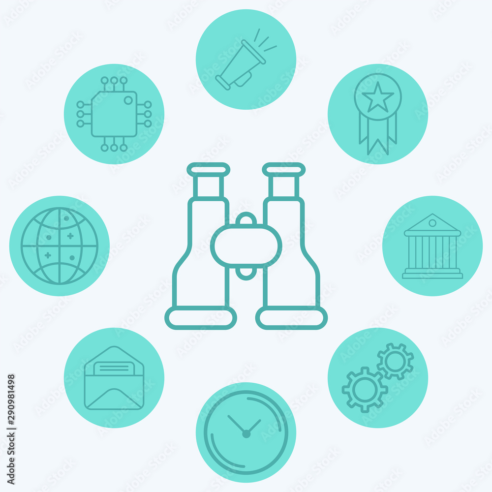 Binoculars vector icon sign symbol Binoculars vector icon sign symbol
