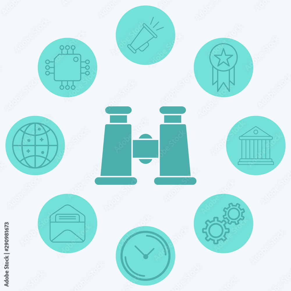 Binoculars vector icon sign symbol Binoculars vector icon sign symbol