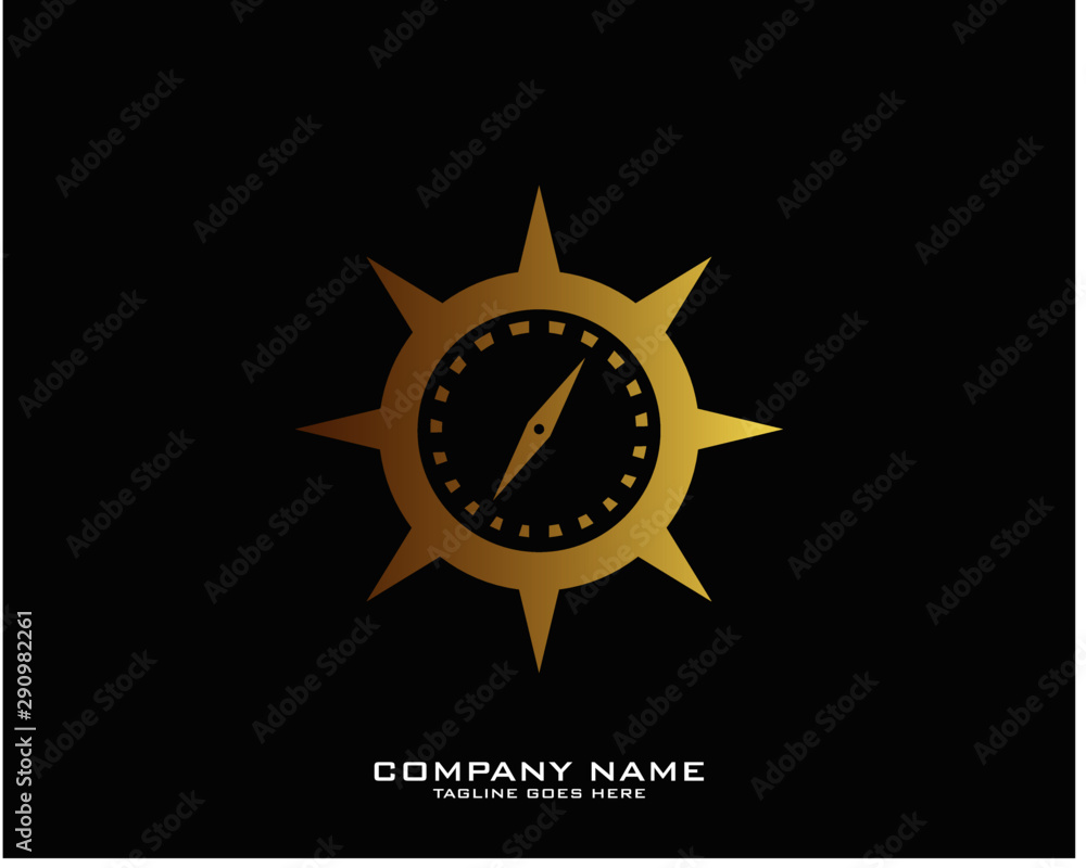 Fototapeta premium Creative Compass Concept Logo Design Template