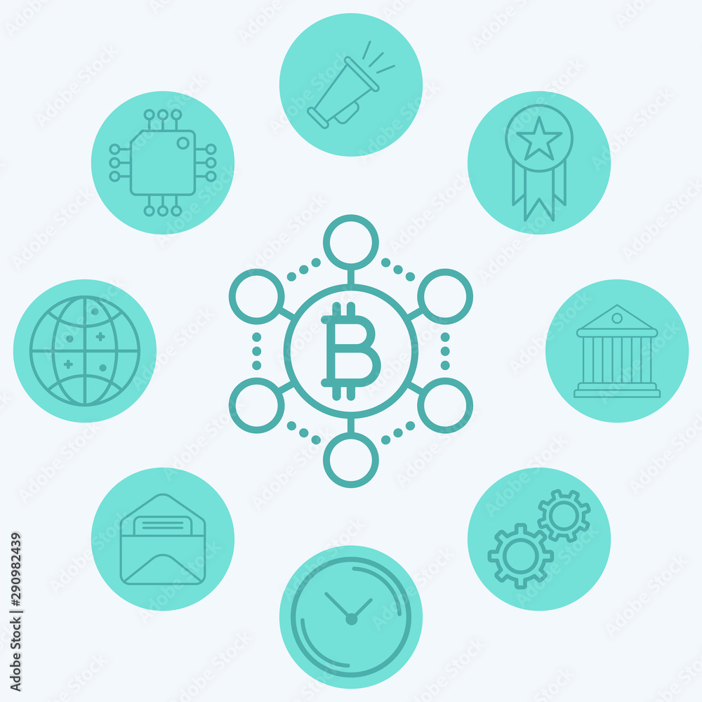 Bitcoin network vector icon sign symbol Bitcoin network vector icon sign symbol