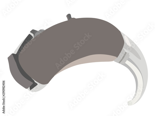 Close up of a hearing aid vector illustration