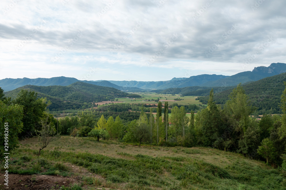 Road between Olot and Ripoll in the Catalan Pyrenees Road between Olot and Ripoll in the Catalan Pyrenees