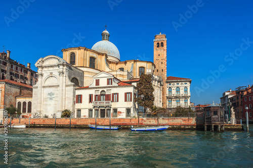 San Geremia Church in the grand canal of Venice, Italy.