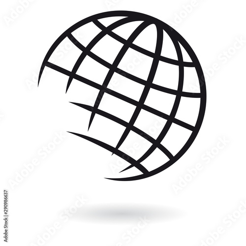Set of Earth globes