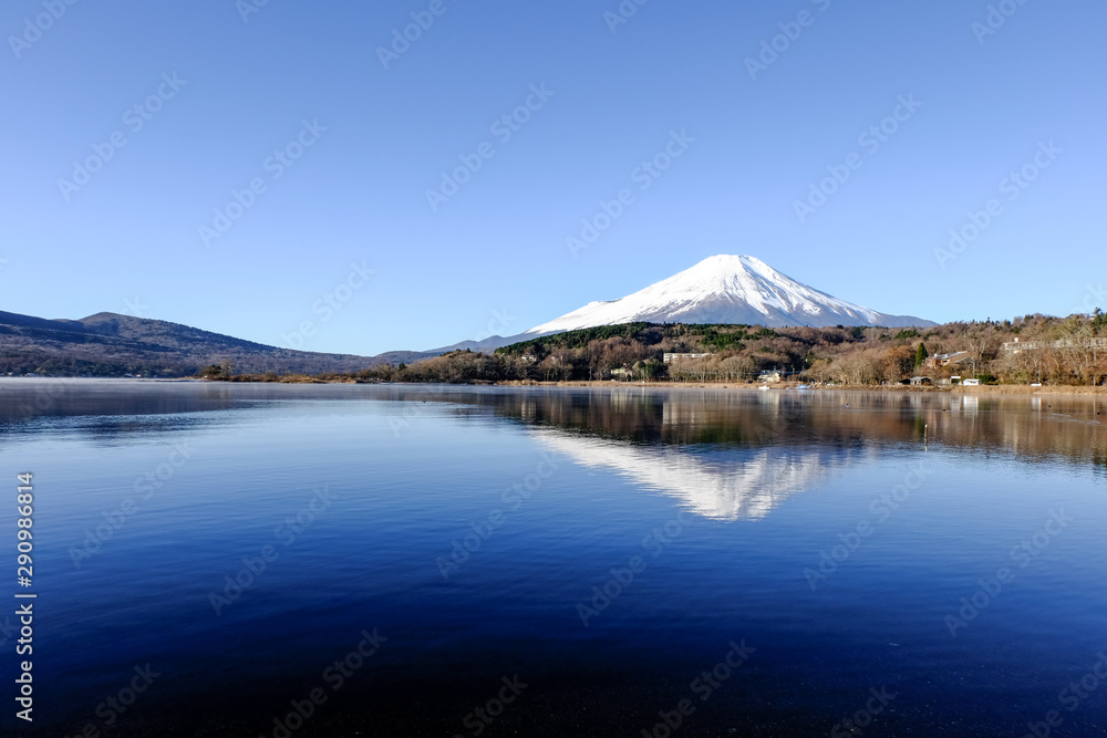 Mt. Fuji with beautiful nature with reflection on the lake kawaguchiko,Japan. Mt. Fuji with beautiful nature with reflection on the lake kawaguchiko,Japan.