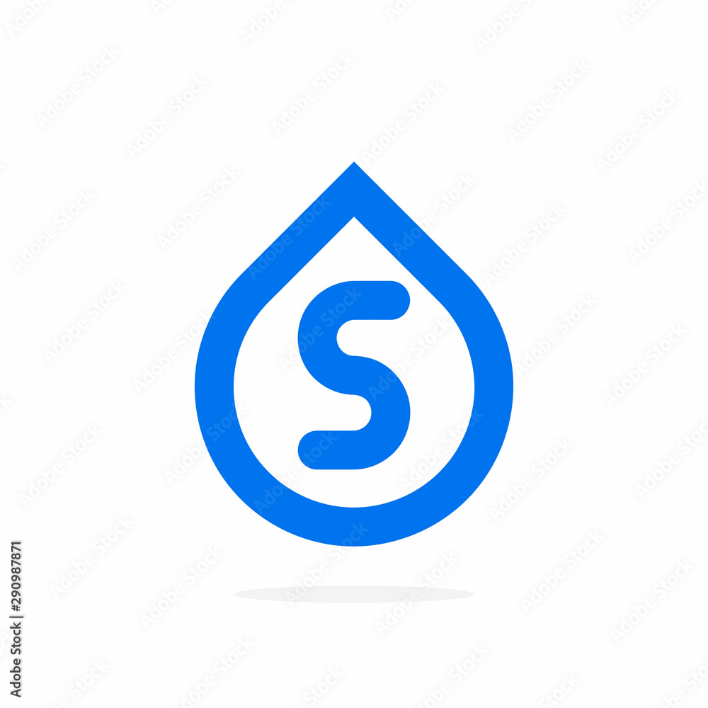 Vector Tear Emblem Design Letter S Vector Tear Emblem Design Letter S