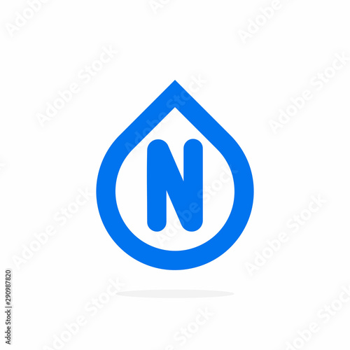 Free Download Vector Tear Emblem Design Letter N - GFXLoad