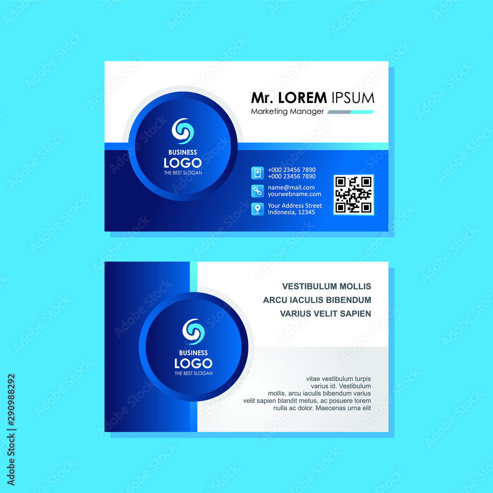 Corporate Business Card Template design with trendy, simple and elegant design. Suitable for  your business cards a professional and luxury class