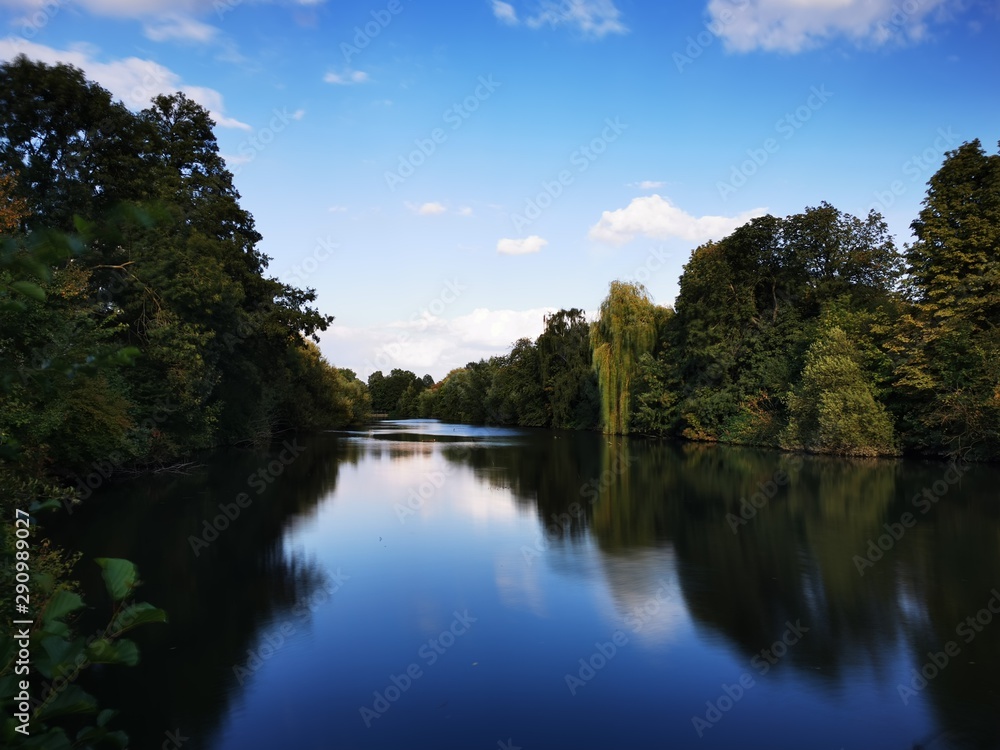 landscape with river and trees landscape with river and trees