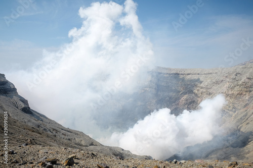 Steaming Crater of the Mount Naka - Mount Aso, Japan