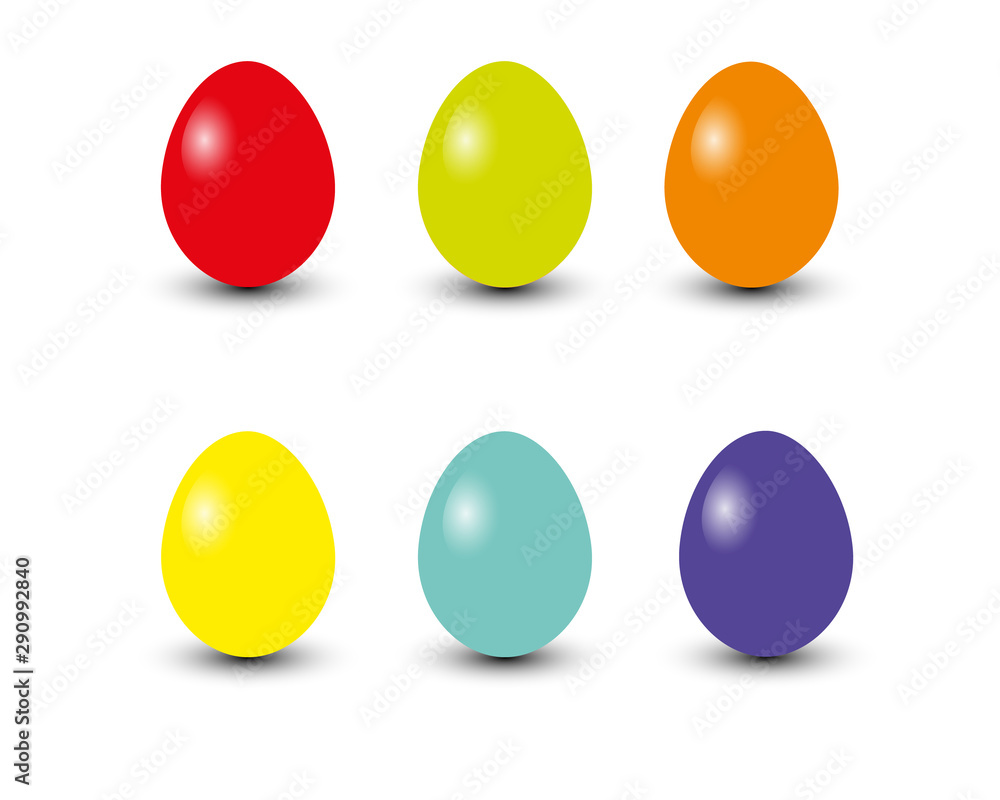 Set of realistic eggs on white background. Easter collection. Vector illustration. Set of realistic eggs on white background. Easter collection. Vector illustration.